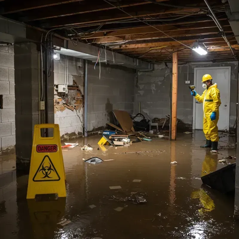 Flooded Basement Electrical Hazard in Fabens, TX Property